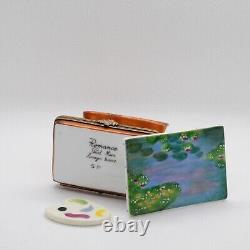 Limoges France Peint Main Monet Easel Trinket Box