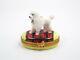 Limoges France Peint Main Poodle Dog Trinket Box, Limited Edition #119/750