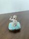 Limoges France Peint Main Porcelain'happy Baby' Trinket Box Bear Clasp