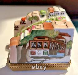 Limoges France Peint Main Rochard Lombard Street San Francisco Trinket Box RARE