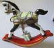 Limoges France Peint Main Rocking Horse With Gift Porcelain Trinket Box New