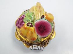 Limoges France Peint Main Romance Fruit Bowl Trinket Box, Limited Edition #44/50