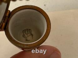 Limoges France Peint Main Trinket Box Bottle of Bordeaux Wine