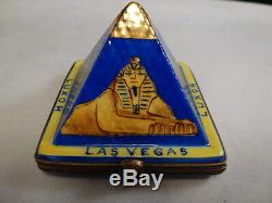 Limoges France Peint Main Trinket Box LUXOR LAS VEGAS SPECIALLY MADE HOTEL