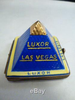 Limoges France Peint Main Trinket Box LUXOR LAS VEGAS SPECIALLY MADE HOTEL