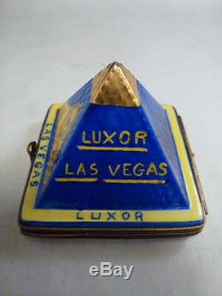 Limoges France Peint Main Trinket Box LUXOR LAS VEGAS SPECIALLY MADE HOTEL