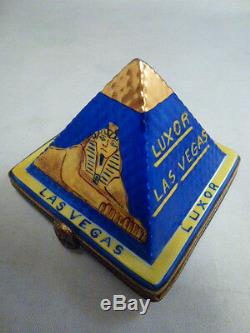 Limoges France Peint Main Trinket Box LUXOR LAS VEGAS SPECIALLY MADE HOTEL