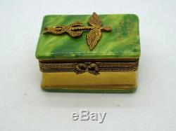 Limoges France Peint Main Trinket Box Medical Journal Doctor Book #284/300