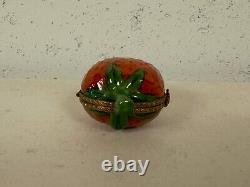 Limoges France Peint Main Trinket Box Strawberry Fruit