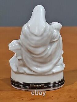 Limoges France Porcelain Peint Main Trinket Box Michael Angelo Mary Jesus