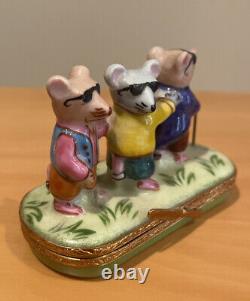 Limoges France Porcelain Trinket Box Artoria Peint Main Three Blind Mice