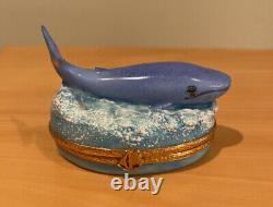 Limoges France Porcelain Trinket Box Artoria Peint Main Whale