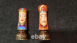 Limoges France Porcelain Trinket Box Chess Pieces King and Queen Peint Main