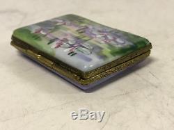 Limoges France Porcelain Trinket Box Claude Monet Nympheas Water Lillies