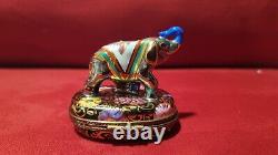 Limoges France Porcelain Trinket Box Elephant Peint Main