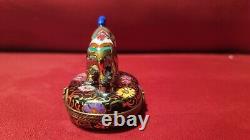 Limoges France Porcelain Trinket Box Elephant Peint Main