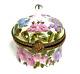 Limoges France Porcelain Trinket Box Flowers Inside Flowers Outside Multicolor