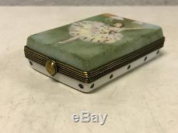 Limoges France Porcelain Trinket Box J Dumont Edgar Degas Ballet Star LE 65/400