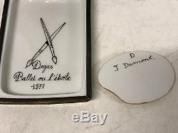 Limoges France Porcelain Trinket Box J Dumont Edgar Degas Ballet Star LE 65/400