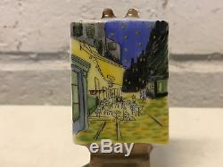 Limoges France Porcelain Trinket Box Van Gogh Cafe Terrace at Night