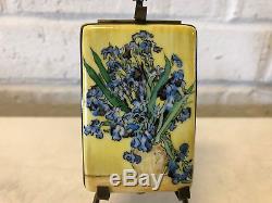 Limoges France Porcelain Trinket Box Vincent Van Gogh Vase with Irises LE 15/400