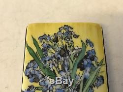 Limoges France Porcelain Trinket Box Vincent Van Gogh Vase with Irises LE 15/400