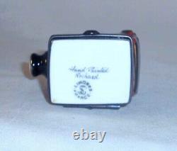Limoges France ROCHARD Hand Painted Small Trinket Box Old Camera with Bellows