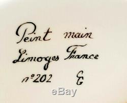 Limoges France SHEEP/EWE Floral Trinket Box Peint Main Signed CG #202