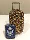 Limoges France Trinket Box Animal Print Rolling Suitcase With Us Passport