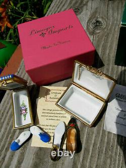 Limoges France Trinket Peint Main Boxes Mixed withPerfume Bottles PARTS LOT AS IS