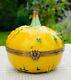 Limoges France Vegetable Trinket Box Carnival Squash Autumn Gourd Peint Main