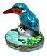 Limoges France Western Blurbird Trinket Box Peint Main