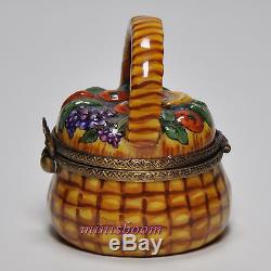 Limoges French Porcelain Box FRUIT BASKET 31