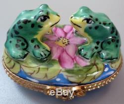 Limoges French Porcelain Frog Trinket Box