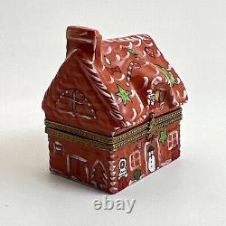 Limoges Gingerbread House Porcelain Trinket Box 32/250 France Peint Main Signed