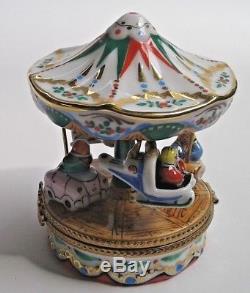 Limoges Hand Painted Limited Edition Trinket Box Carousel Merry Go Round