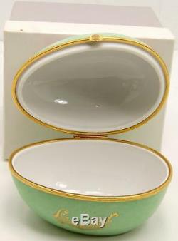 Limoges Hand Painted Multi-color oval Trinket Boxes withOriginal Box