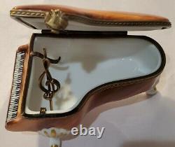 Limoges Harp Clasp Grand Piano Trinket Box Limited Edition 160/500 French Home