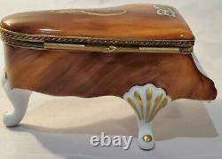 Limoges Harp Clasp Grand Piano Trinket Box Limited Edition 160/500 French Home
