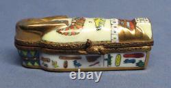Limoges King Tut Egyptian Mummy in Sarcophagus Trinket Box EXC