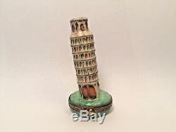 Limoges LEANING TOWER OF PISA French Accents Peint Main Trinket Box