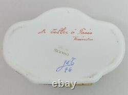 Limoges Le Tallec Hand Painted Hinged Porcelain Trinket Box