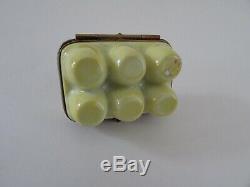 Limoges Marque Deposse Peint La Mein France Easter Egg Carton Trinket Box