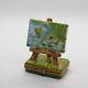 Limoges Monet Limited Edition Painting With Easel Peint Main Trinket Box