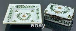 Limoges Napoleon Bee Trinket Box & Trinket Tray Set Mint Condition