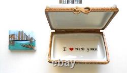 Limoges New Empire State Building Porcelain Trinket Box Peint Main France $465