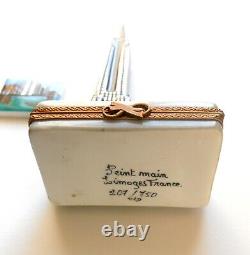 Limoges New Empire State Building Porcelain Trinket Box Peint Main France $465