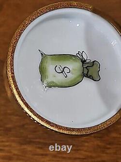 Limoges PARRY VIELLE Trinket Box Rich Banker Hippo withCigar golden base 4