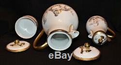 Limoges Pastoral Coffee Set On Tray