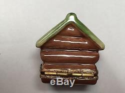 Limoges Peint Main Box Bird House Birdhouse Baby Birds Inside! Mint Condition